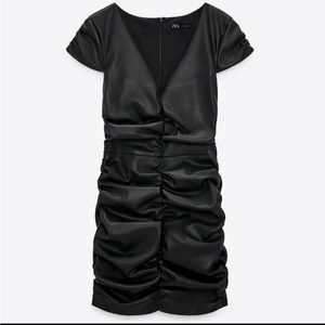Zara Leather Mini Dress